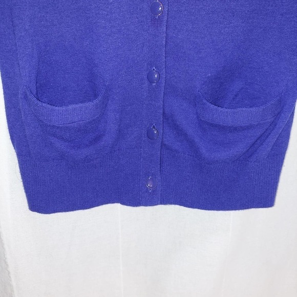 BANANA Republic Blue Cardigan Sweater, Button Front, 3/4 Sleeves, XS - Picture 4 of 8